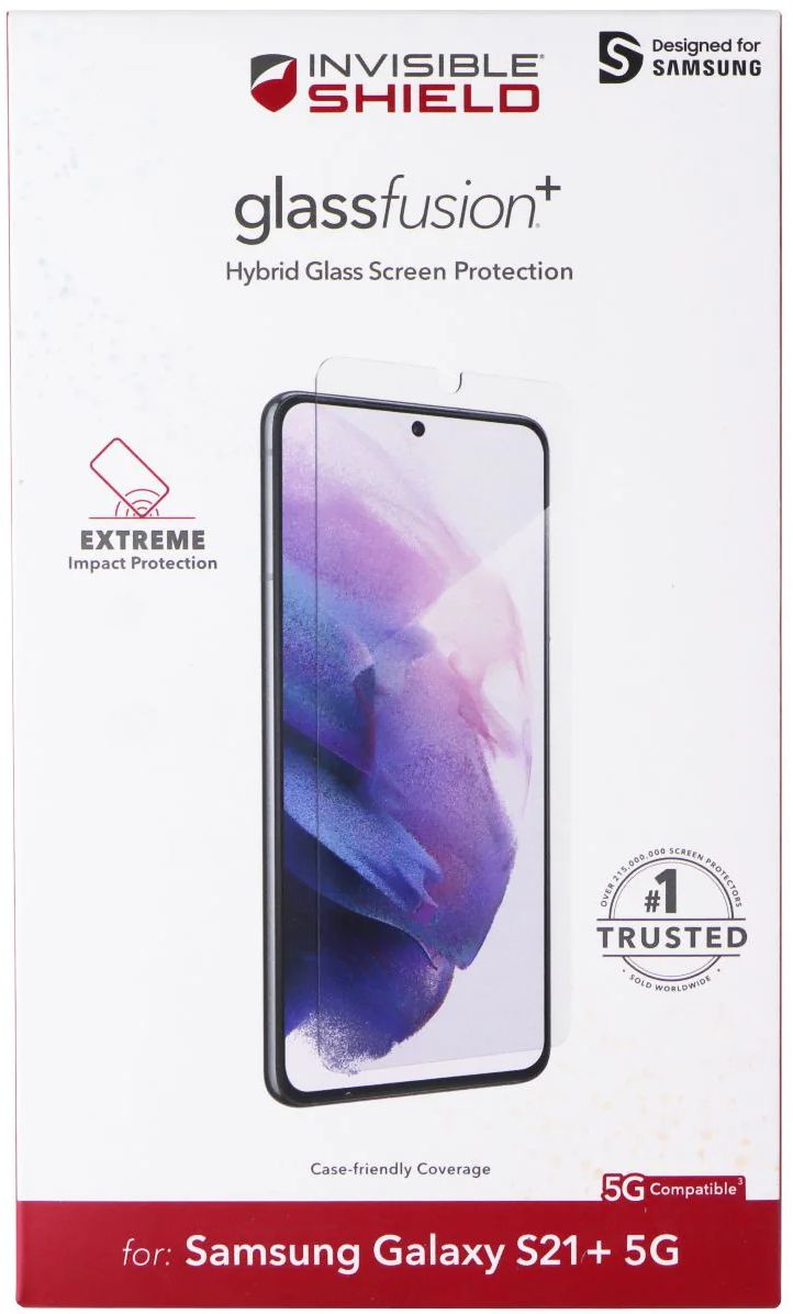 Zagg InvisibleShield GlassFusion+ Hybrid Glass Screen Protector for Samsung Galaxy S21+ (5G) - Clear by Zagg - Refurbished - Brand New condition - Image 2