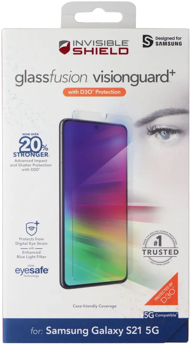 ZAGG InvisibleShield (GlassFusion VisionGuard+) Screen for Galaxy S21 5G - Clear by ZAGG - Refurbished - Brand New condition - US$10.42