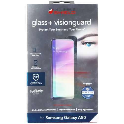 Zagg Invisible Shield Glass+ VisionGuard Screen Protector for Galaxy A50 - Clear by Zagg - Refurbished - Brand New condition - US$20.98
