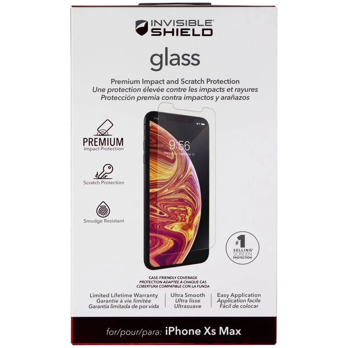ZAGG Invisible Shield Glass Screen Protector for Apple iPhone XS Max - Clear by Zagg - Refurbished - Brand New condition - US$12.68