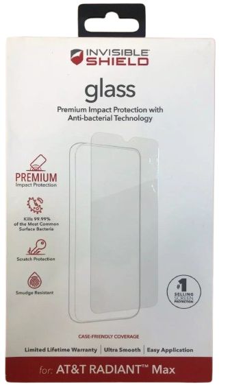 Zagg Invisible Shield Glass Screen Protector for AT&T Radiant Max - Clear by Zagg - Refurbished - Brand New condition - US$13.98