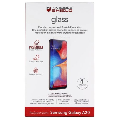 Zagg Invisible Shield Glass Screen Protector for Galaxy A20 - Clear by Zagg - Refurbished - Brand New condition - US$8.78