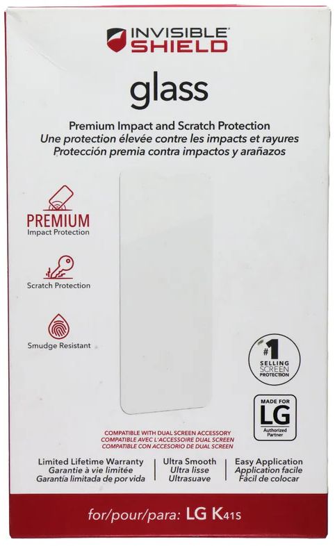 Zagg InvisibleShield Glass Screen Protector for LG K41S - Clear by Zagg - Refurbished - Brand New condition - US$8.78