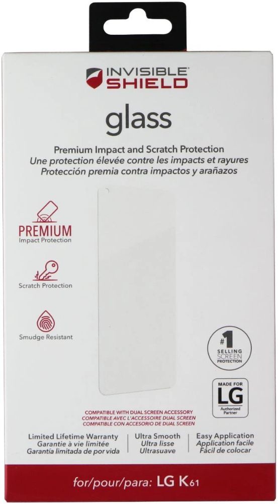 ZAGG Invisible Shield Glass Screen Protector for LG K61 - Clear by ZAGG - Refurbished - Brand New condition - US$8.78