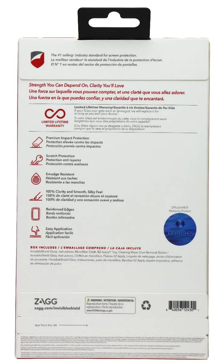 Zagg Invisible Shield Glass Screen Protector for Motorola One Hyper - Clear by Zagg - Image 2