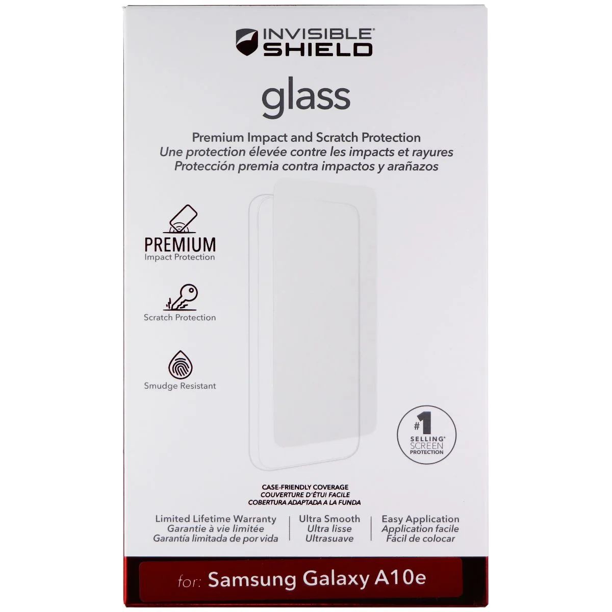 ZAGG Invisible Shield (Glass) Series Tempered Glass for Samsung Galaxy A10e - Clear by Zagg - Refurbished - Brand New condition - US$8.78