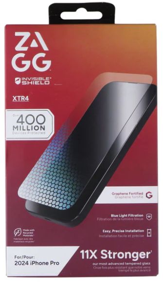 ZAGG Invisible Shield Glass XTR4 Screen Protector for iPhone 16 Pro - Clear by ZAGG - Refurbished - Brand New condition - US$36.04
