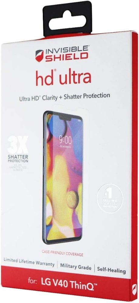 ZAGG Invisible Shield HD Ultra Clarity Screen Protector for LG V40 ThinQ - Clear by ZAGG - Refurbished - Brand New condition - US$10.43