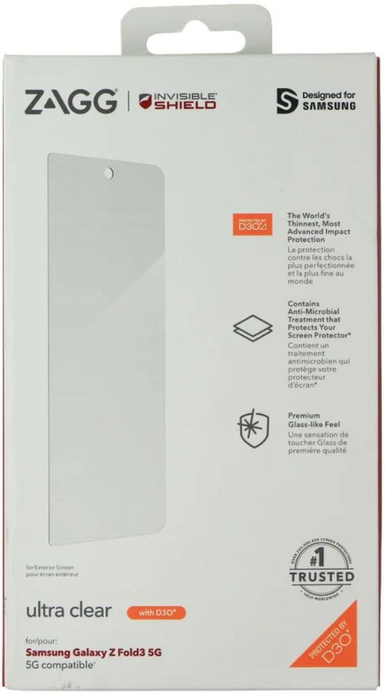 ZAGG InvisibleShield Ultra Clear Screen Protector with D3O for Samsung Galaxy Z Fold3 5G - Clear by ZAGG - Refurbished - Brand New condition - Image 6