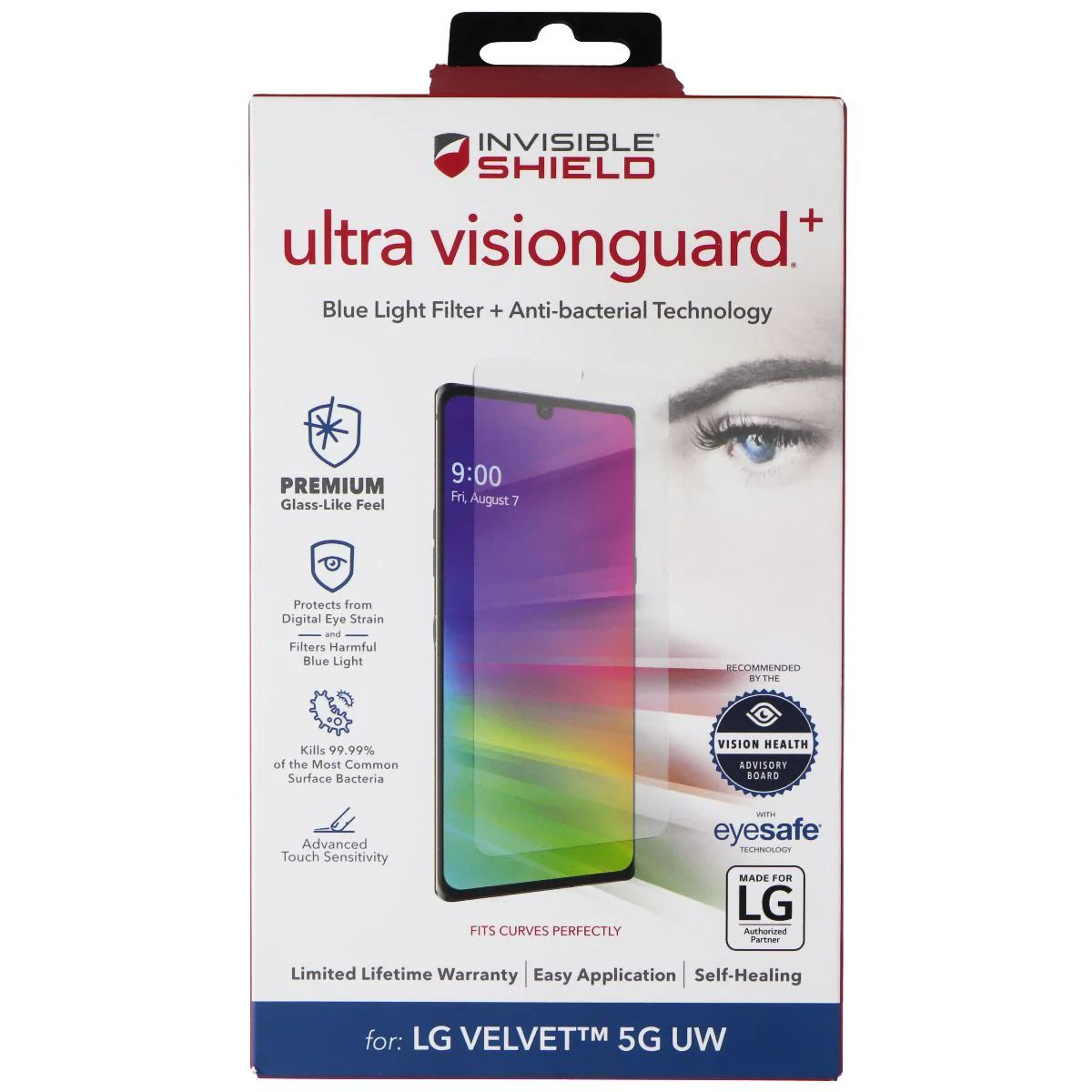 ZAGG InvisibleShield (Ultra VisionGuard+) Screen Protector for LG Velvet 5G UW - Clear by Zagg - Refurbished - Brand New condition - US$8.78