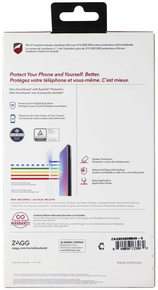Zagg InvisibleShield Ultra VisionGuard+ Screen Protector for LG Wing - Clear by Zagg - Refurbished - Brand New condition - Image 2