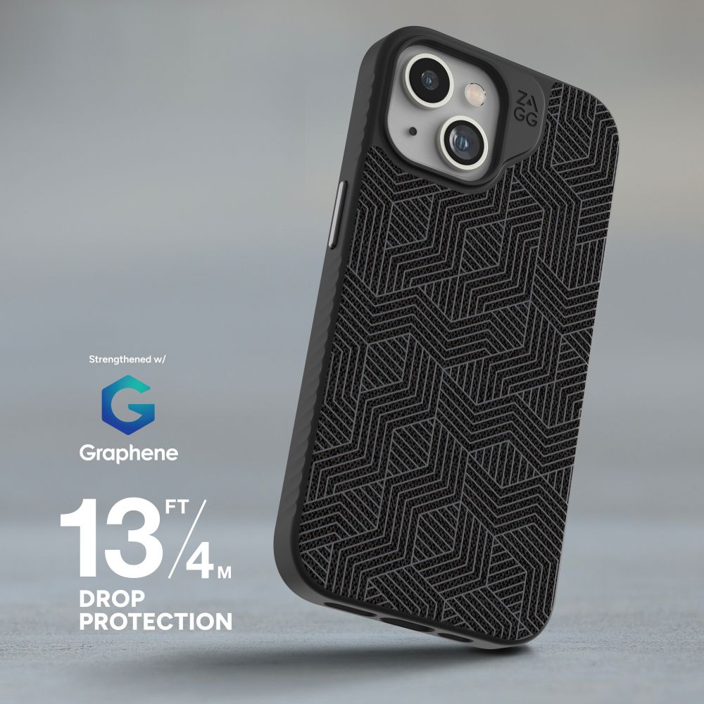 ZAGG London Snap Phone Case with MagSafe for iPhone 15 - Black Geo by ZAGG - Refurbished - Brand New condition - Image 6