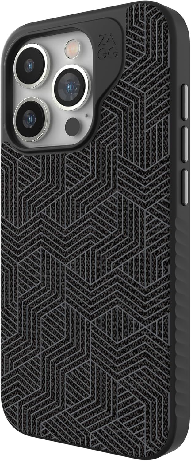Zagg London Snap Phone Case for iPhone 15 Pro - Black Geo by Zagg - Refurbished - Brand New condition - Image 4