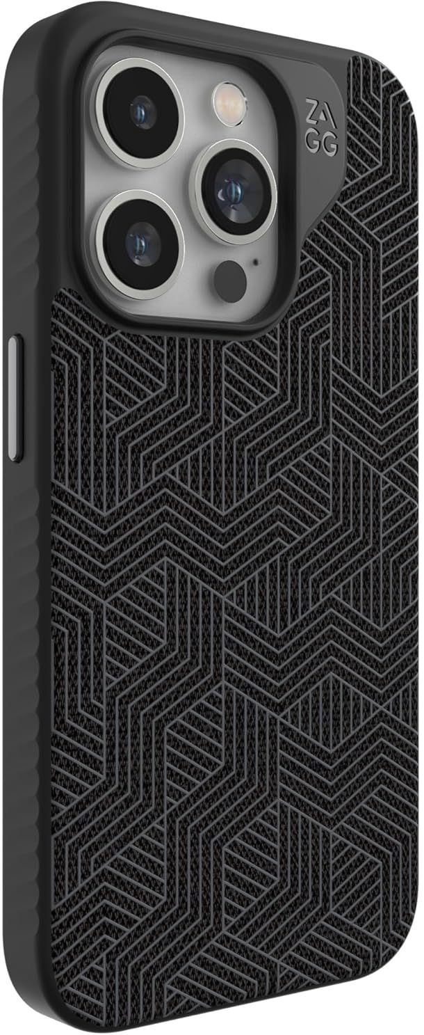 Zagg London Snap Phone Case for iPhone 15 Pro - Black Geo by Zagg - Refurbished - Brand New condition - Image 5