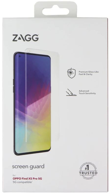 Zagg Screen Guard Screen Protector for Oppo Find X5 Pro 5G - Clear by Zagg - Refurbished - Brand New condition - US$8.78
