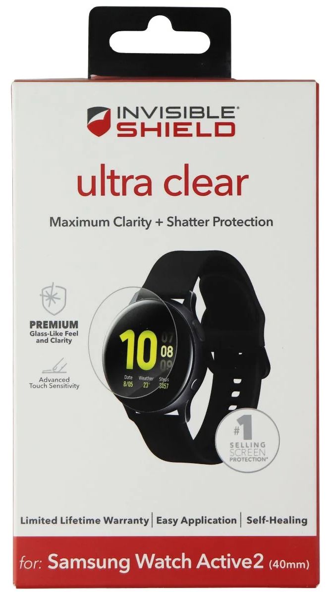 Zagg Ultra Clear Screen Protector for Samsung Watch Active2 (40mm) - Clear by Zagg - Refurbished - Brand New condition - US$10.94