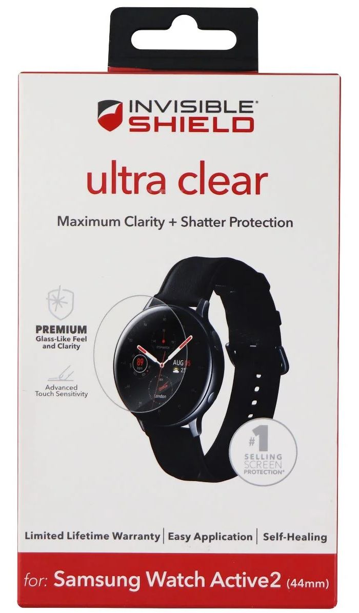 Zagg Ultra Clear Screen Protector for Samsung Watch Active2 (44mm) - Clear by Zagg - Refurbished - Brand New condition - US$8.78