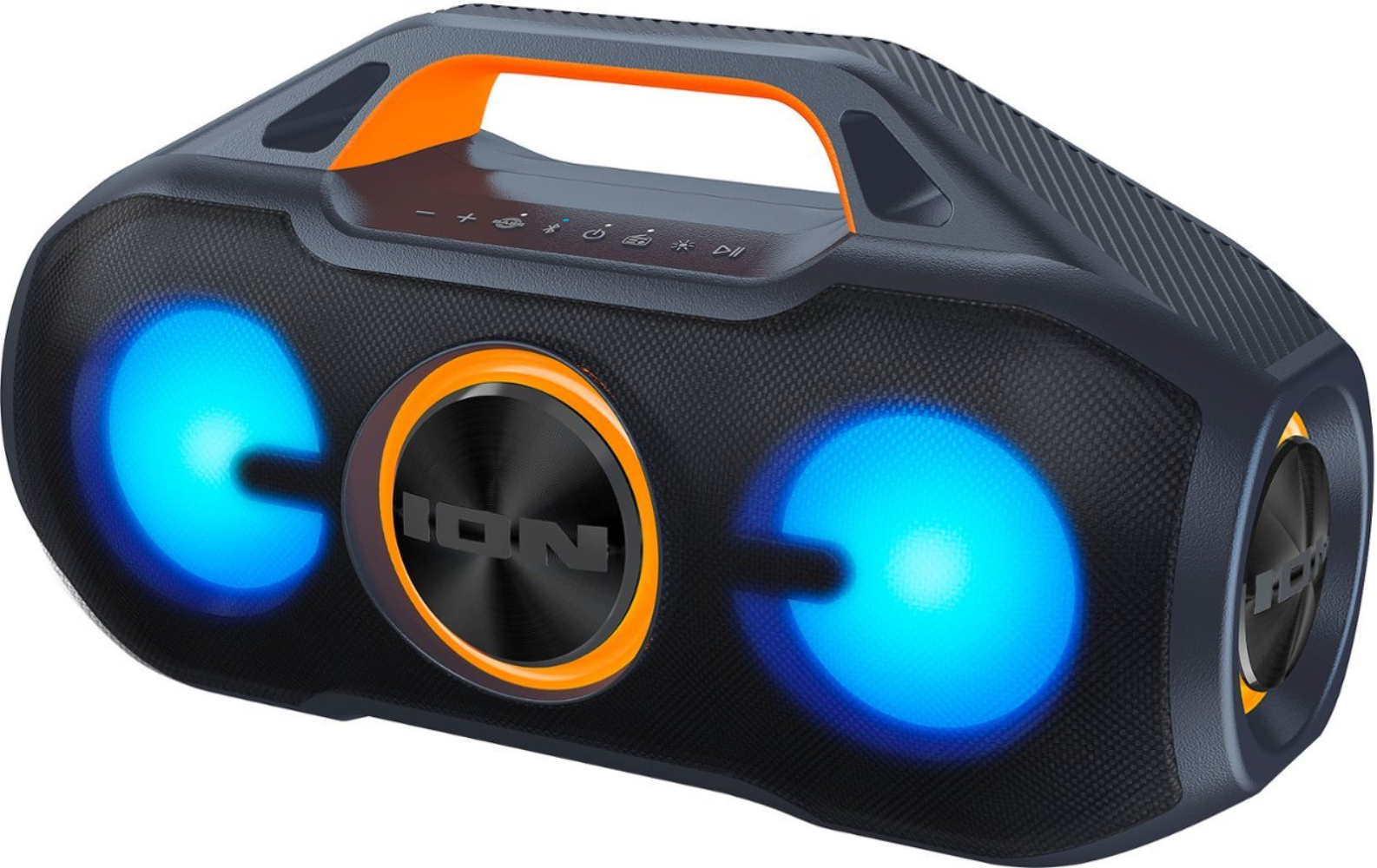 ION AquaSport Max Waterproof 60-Watt Bluetooth-Enabled Stereo Speaker with Lights - Black by ION - Image 2